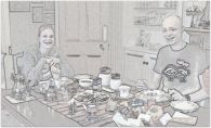 enjoying breakfast at Beulah